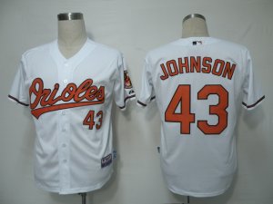 mlb baltimore orioles #43 johnson white(2011 cool base)