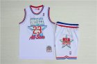 Bulls 23 Michael Jordan White 1992 All-Star Hardwood Claasics Jersey(With Shorts)