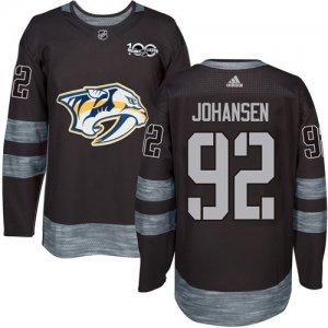 Nashville Predators #92 Ryan Johansen Black 1917-2017 100th Anniversary Stitched NHL Jersey