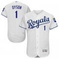 Kansas City Royals #1 Jarrod Dyson White Flexbase Authentic Collection Stitched Baseball Jersey