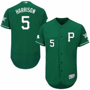 Men\'s Majestic Pittsburgh Pirates #5 Josh Harrison Green Celtic Flexbase Authentic Collection MLB Jersey