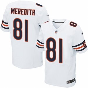 Men\'s Nike Chicago Bears #81 Cameron Meredith Elite White NFL Jersey