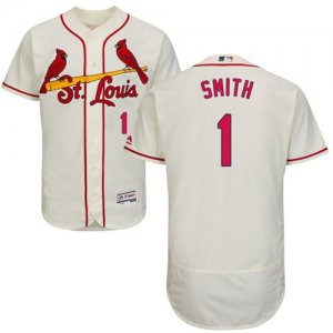 St.Louis Cardinals #1 Ozzie Smith Cream Flexbase Authentic Collection Stitched Baseball Jersey