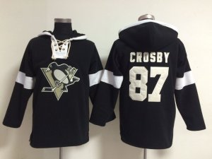 NHL Pittsburgh Penguins #87 Sidney Crosby black jerseys[pullover hooded sweatshirt]