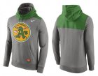 Mens Oakland Athletics Nike Gray Cooperstown Collection Hybrid Pullover Hoodie