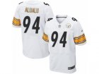 Mens Nike Pittsburgh Steelers #94 Tyson Alualu Elite White NFL Jersey