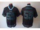 Nike NFL Carolina Panthers #59 Kuechly Lights Out Black Elite Jerseys