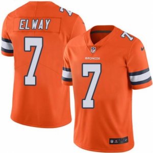 Nike Denver Broncos #7 John Elway Orange Men\'s Stitched NFL Limited Rush Jersey