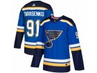 Men Adidas St. Louis Blues #91 Vladimir Tarasenko Blue Home Authentic Stitched NHL Jersey