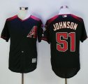 Arizona Diamondbacks #51 Randy Johnson Black Brick New Cool Base Stitched Baseball Jersey
