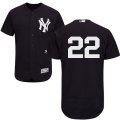 Men's Majestic New York Yankees #22 Jacoby Ellsbury Navy Flexbase Authentic Collection MLB Jersey