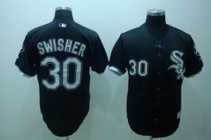 mlb chicago white sox #30 swisher black