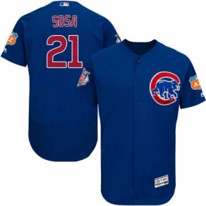 Men\'s Majestic Chicago Cubs #21 Sammy Sosa Royal Blue Flexbase Authentic Collection MLB Jersey