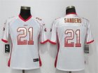 Nike 49ers #21 Deion Sanders White Women Drift Fashion Jersey