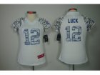 Nike Women Indianapolis Colts #12 Andrew Luck White Jerseys[Zebra Field Flirt Fashion]