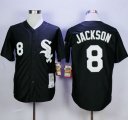 Mitchell and Ness Chicago White Sox #8 Bo Jackson Stitched Black Throwback MLB Jersey