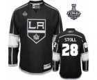 nhl jerseys los angeles kings #28 stoll black-white[2014 stanley cup]