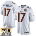 Nike Denver Broncos #17 Brock Osweiler White Super Bowl 50 Men Stitched NFL Game Event Jersey