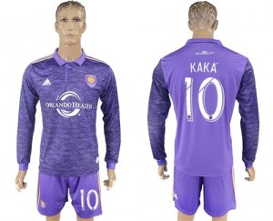 2017-18 Orlando City 10 KAKA Home Long Sleeve Soccer Jersey