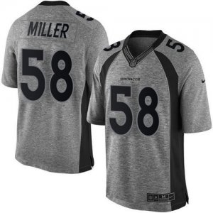 Nike Denver Broncos #58 Von Miller Gridiron Gray jerseys(Limited)