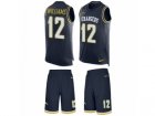 Mens Nike Los Angeles Chargers #12 Mike Williams Limited Navy Blue Tank Top Suit NFL Jersey