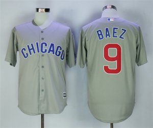 Mlb Chicago Cubs #9 Javier Baez Grey New Cool Base Jersey