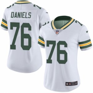 Women\'s Nike Green Bay Packers #76 Mike Daniels Limited White Rush NFL Jersey