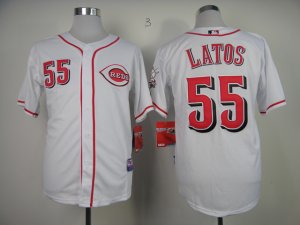 MLB Cincinnati Reds #55 latos white Jerseys