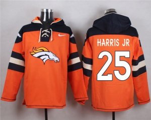 Nike Denver Broncos #25 Chris Harris Jr Orange Player Pullover Hoodie