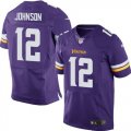 Nike Minnesota Vikings #12 Charles Johnson Purple Jerseys(Elite)