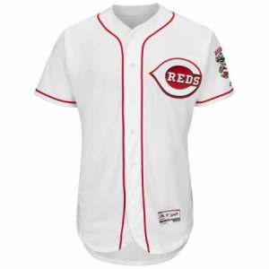 Men\'s Cincinnati Reds Majestic Blank White Flexbase Authentic Collection Team Jersey