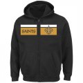 New Orleans Saints Majestic Touchback Full Zip Hoodie Black