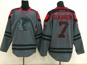 NHL chicago blackhawks #7 Brent Seabrook Charcoal Cross Check Jerseys