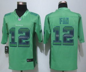 2015 New Nike Seattle Seahawks #12 Fan Green Strobe Jerseys(Limited)