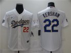Dodgers #22 Clayton Kershaw White Nike 2021 Gold Program Cool Base Jerseys