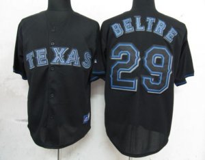 mlb texas rangers #29 beltre black fashion