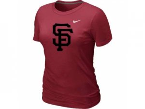 WomenMLB San Francisco Giants Heathered Red Nike Blended T-Shirt