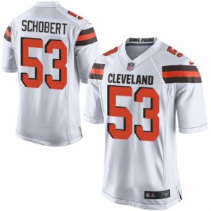 Men\'s Nike Cleveland Browns #53 Joe Schobert Game White NFL Jersey