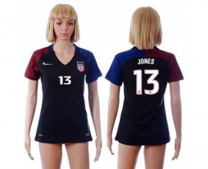 Womens USA #13 Jones Away Soccer Country Jersey