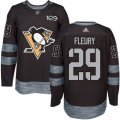Mens Pittsburgh Penguins #29 Andre Fleury Black 1917-2017 100th Anniversary Stitched NHL Jersey