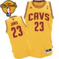Youth Adidas Cleveland Cavaliers #23 LeBron James Swingman Gold Alternate 2016 The Finals Patch NBA Jersey