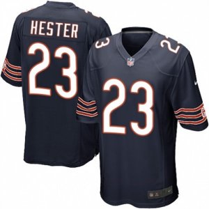 Mens Nike Chicago Bears #23 Devin Hester Game Navy Blue Team Color NFL Jersey