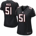 Womens Nike Atlanta Falcons #51 Alex Mack Limited Black Alternate NFL Jersey