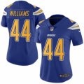 Women's Nike San Diego Chargers #44 Andre Williams Limited Electric Blue Rush NFL Jersey
