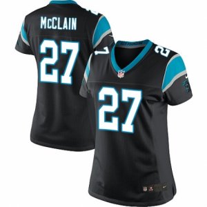 Women\'s Nike Carolina Panthers #27 Robert McClain Limited Black Team Color NFL Jersey