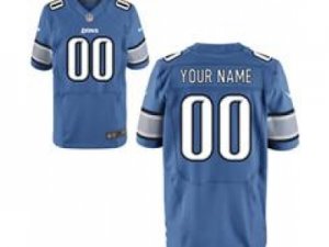 Men\'s Nike Detroit Lions Customized Elite Team Color Jerseys