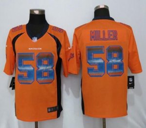 Nike Denver Broncos #58 Von Miller Orange Team Color Men Stitched NFL Limited Strobe Jersey