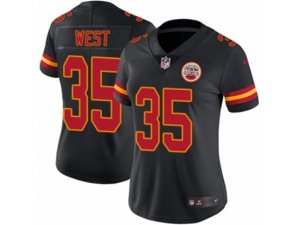 Women Nike Kansas City Chiefs #35 Charcandrick West Limited Black Rush NFL Jersey