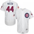 Mens Chicago Cubs #44 Anthony Rizzo White Stitched 2016 Fashion Stars & Stripes Flex Base Baseball Jersey