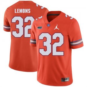 Florida Gators 32 Adarius Lemons Orange College Football Jersey